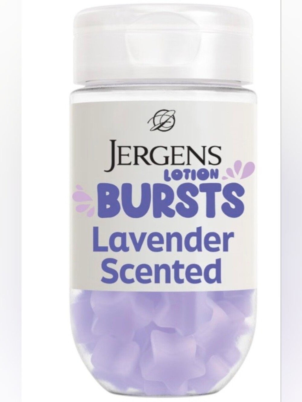 Jergens Lavender Star-Shaped Lotion Bursts Moisturizer 38 ct